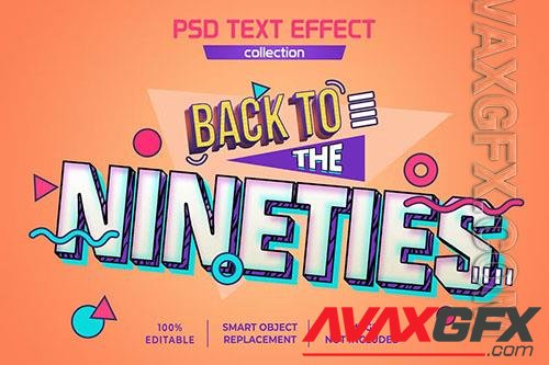 Back to nineties vintage retro 3d Text Efffect