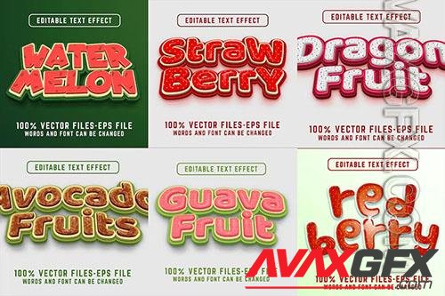 Set of Fruits Editable Text Effect