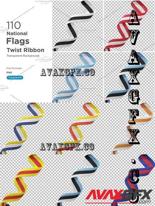 National Flags Twist Ribbon Set - 10986730