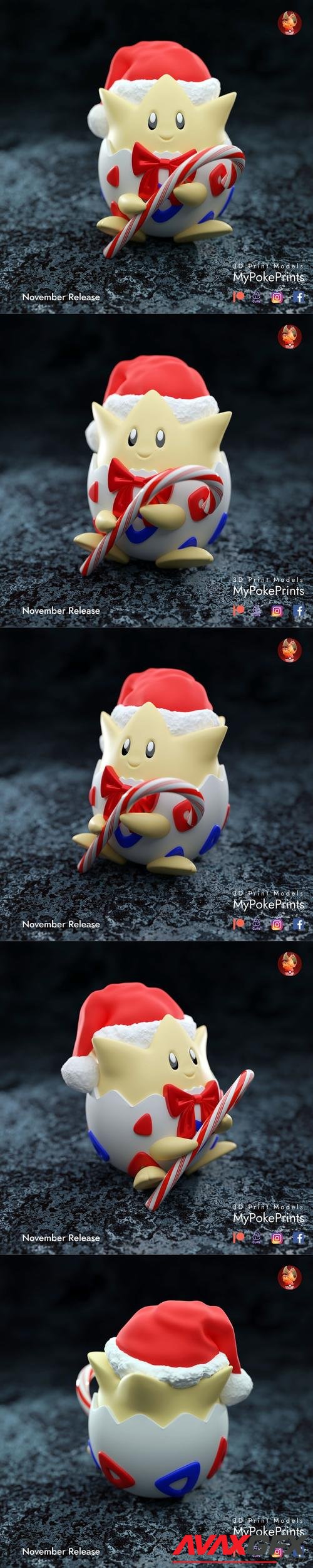 Christmas togepi – 3D Print