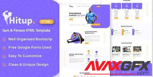 Hitup - Fitness and Gym HTML Template 28476011