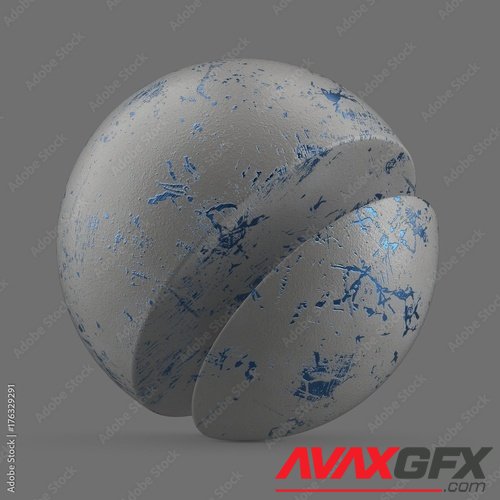 Adobestock - Scratched blue and white paint 176329291
