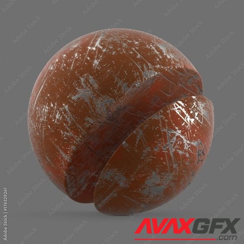 Adobestock - Scratched orange paint 176329261