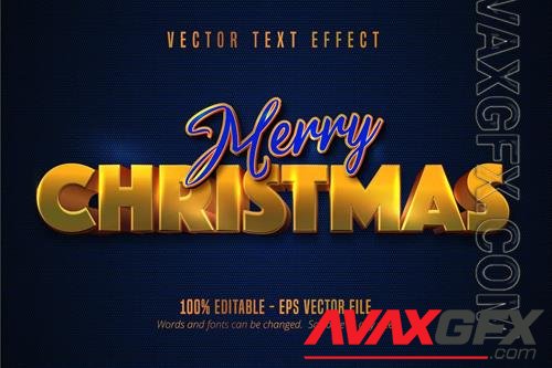 Christmas - Editable Text Effect, Gold Font Style