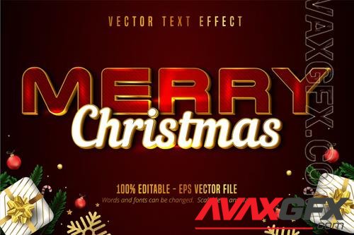 Merry Christmas - Editable Text Effect, Font Style vol 11