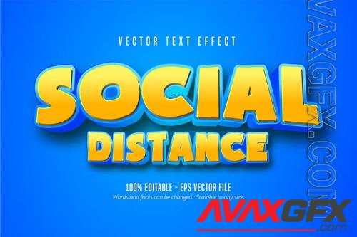 Social Distance - Editable Text Effect, Font Style