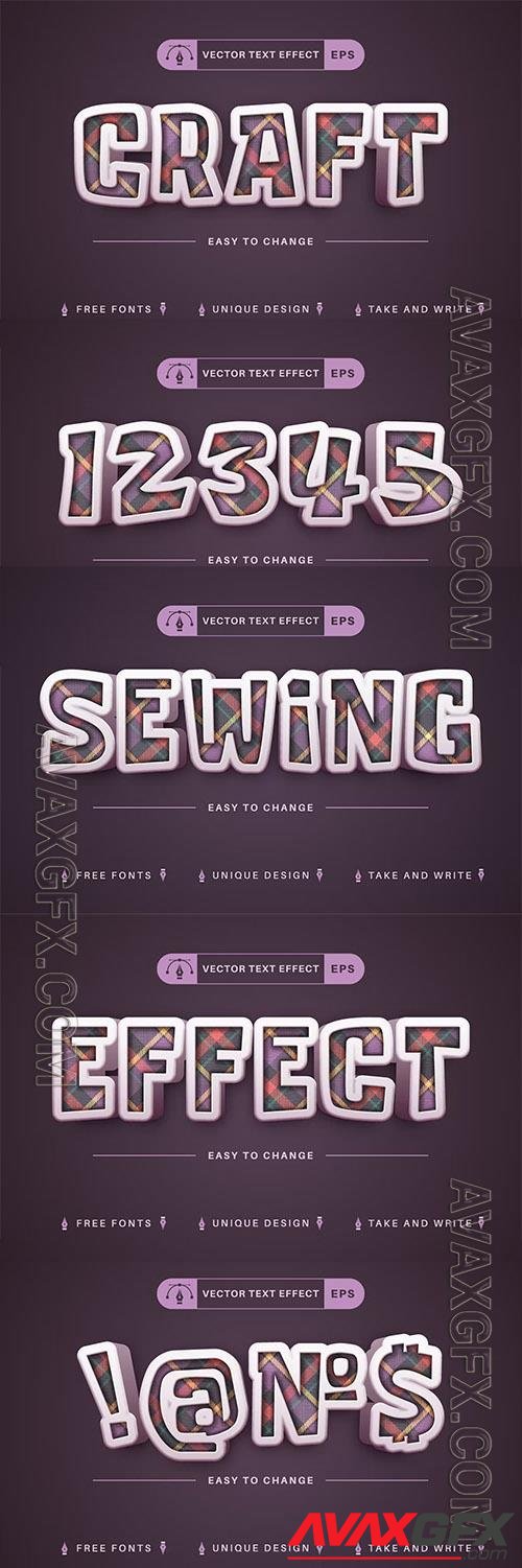 Craft Tartan - Editable Text Effect, Font Style