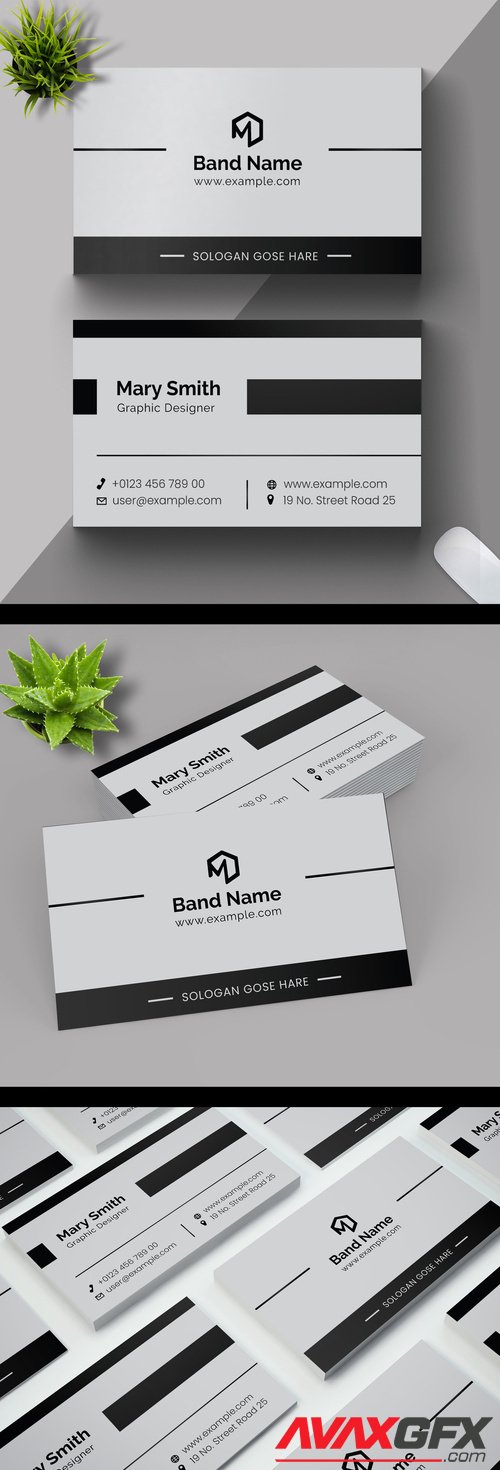 Adobestock - Business Card Layout 508120861