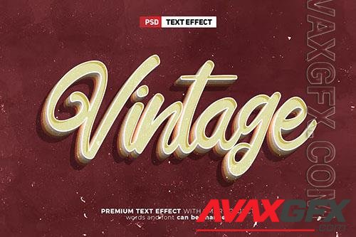 Old vintage 3D text effect