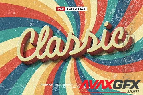 Super classic retro vintage 3D editable text effect