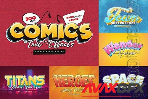 Comic book text effects