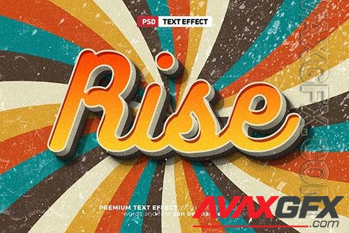 Rise Trend Retro Vintage 3D Editable Text Effect