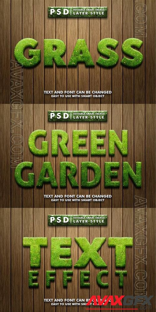 Grass Editable Psd Text Effect