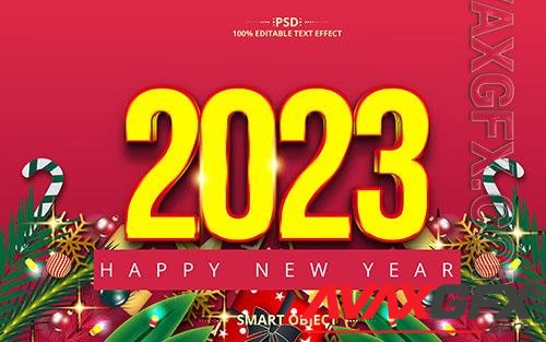 PSD 2023 happy new year best creative text effect design