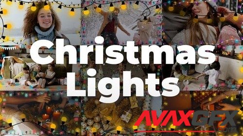 Christmas Lights Garland Overlays 42442813