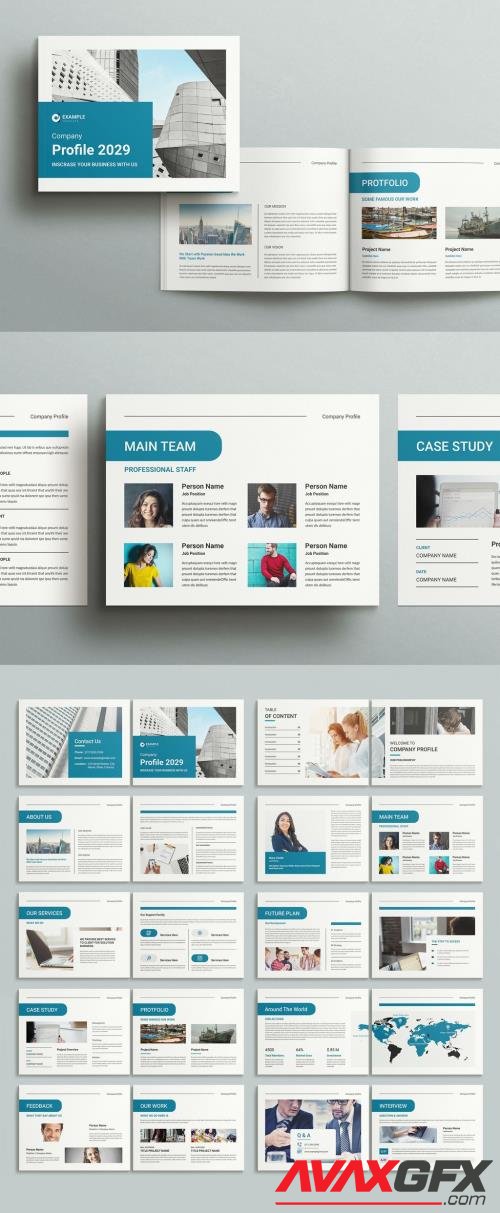 Adobestock - Company Profile Layout Landscape 517986465