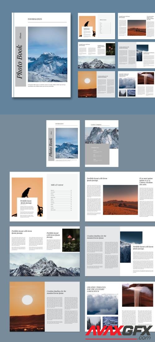 Adobestock - Photo Book Layout 517044560