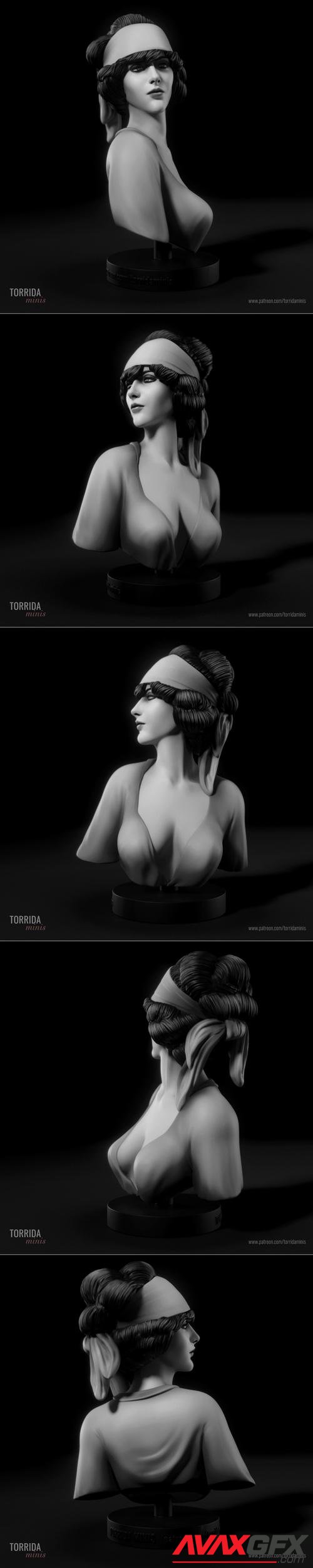 Practice Bust 5 - Torrida Minis – 3D Print