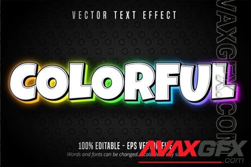 Colorful - Editable Text Effect, Neon Font Style