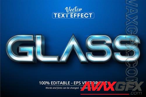 Glass - Editable Text Effect, Font Style