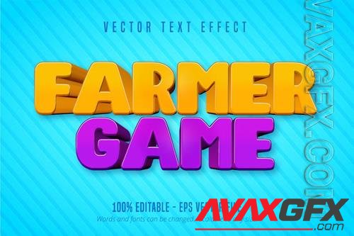 Farmer Game - editable text effect, font style