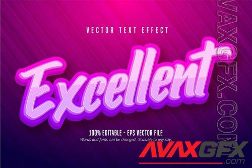 Excellent - Editable Text Effect, Font Style