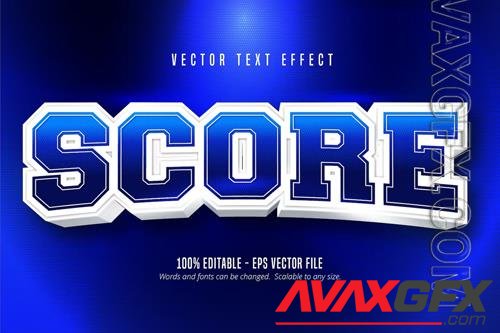 Score - editable text effect, sports font style