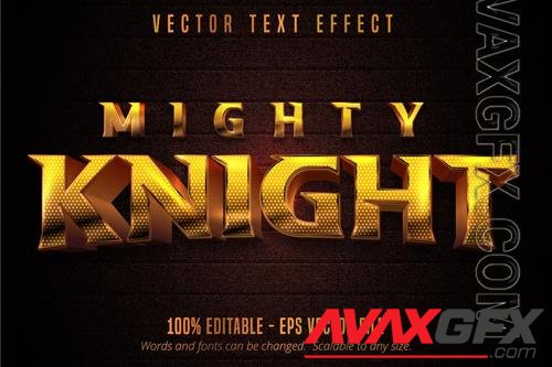 Mighty Knight - editable text effect, font style