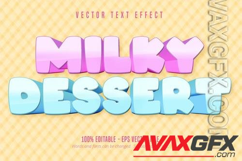 Milky Dessert - editable text effect, font style