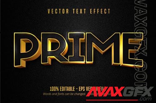 Prime - Editable Text Effect, Gold Font Style