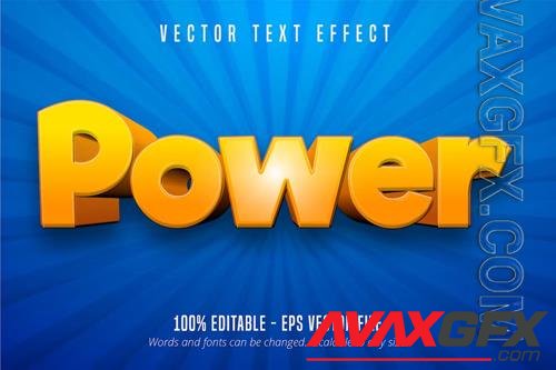 Power - editable text effect, font style