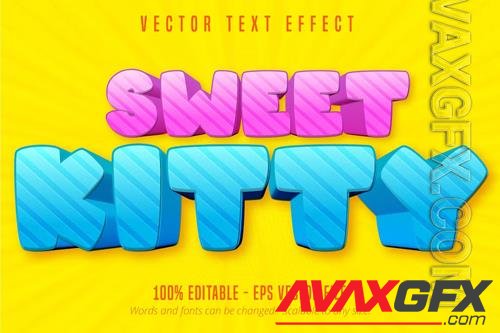 Sweet Kitty - editable text effect, font style