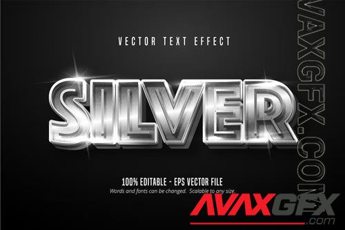 Silver - Editable Text Effect, Font Style