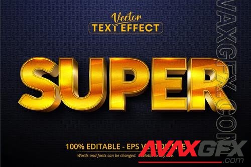 Super - Editable Text Effect, Gold Font Style