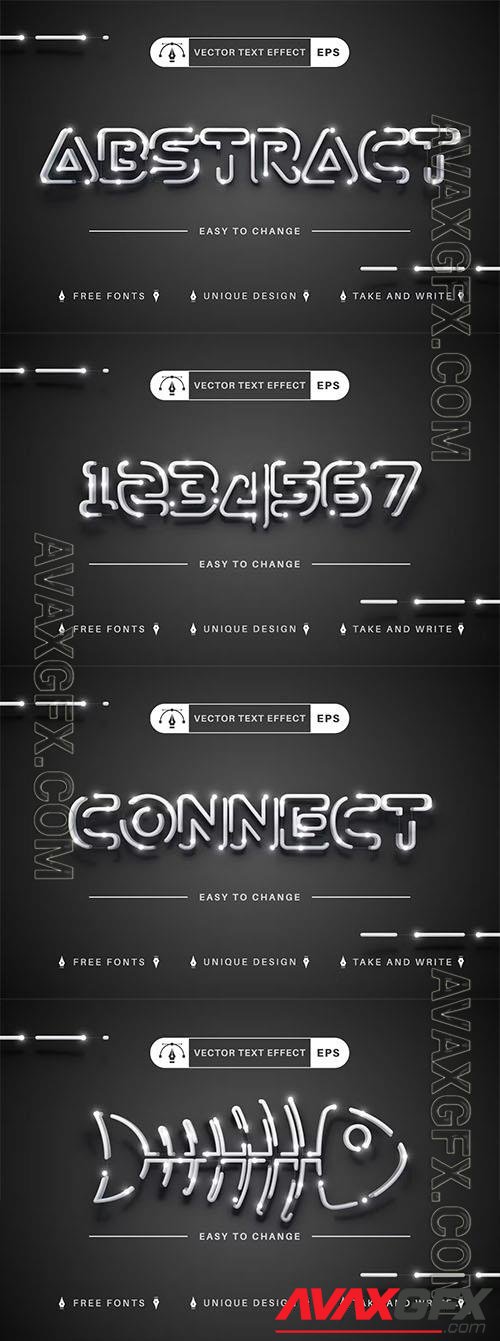 Light Connect - editable text effect, font style