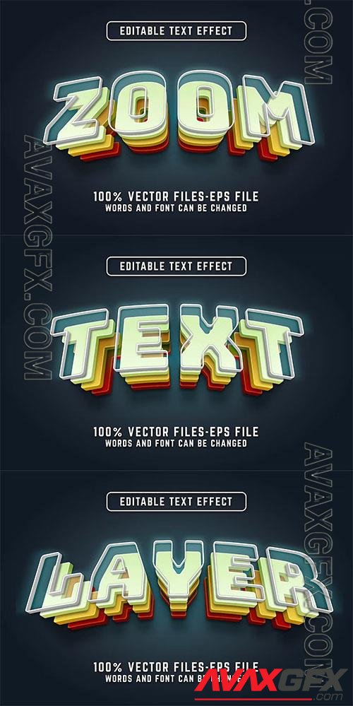 Zoom Editable Text Effect