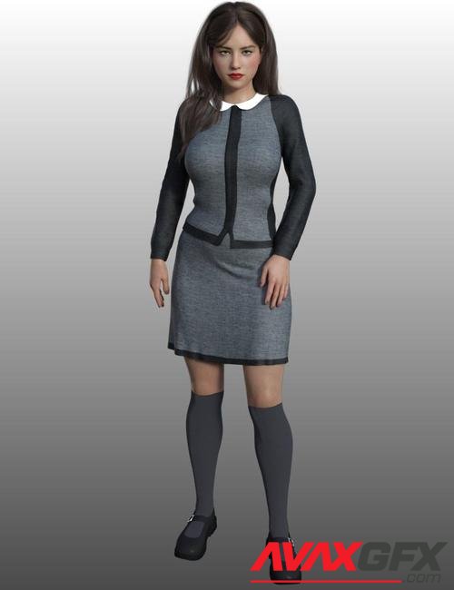 FG University Uniform for Genesis 8 Females