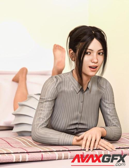 Snap Photo Pose in Girls Dorm Room for Genesis 8 and 8.1 Female