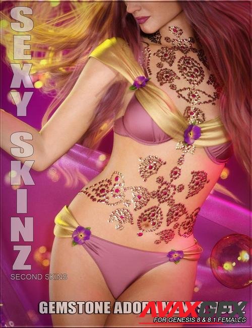 Sexy Skinz - Gemstone Adornments Vol 2 for Genesis 8 and 8.1 Females