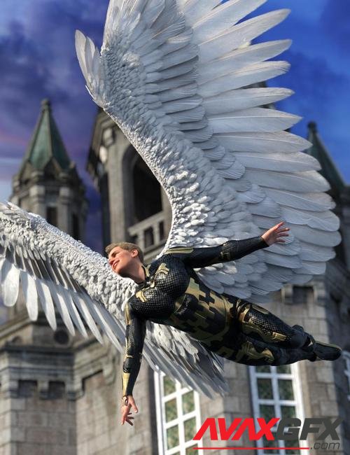 Metatron Hierarchical Poses for Genesis 8.1 Male and Avija Wings