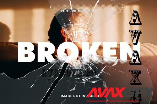 Broken Glass Overlay Photo Effect - AQ2TENE