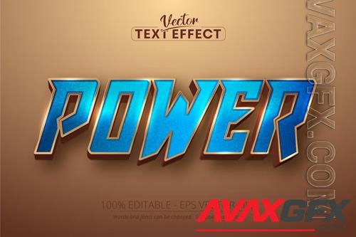 Power - Editable Text Effect, Gold Font Style vol 2