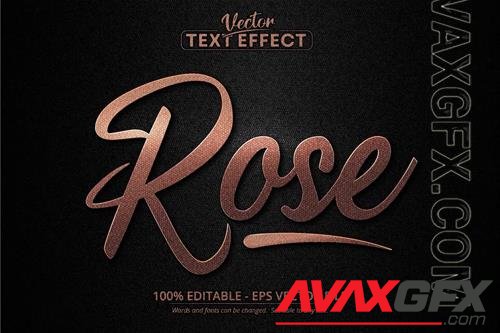 Rose Gold - Editable Text Effect,Font Style