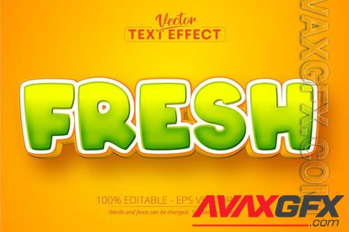 Fresh - Editable Text Effect, Cartoon Font Style