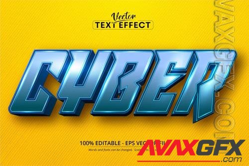 Cyber ​​- Editable Text Effect, Cartoon Font Style