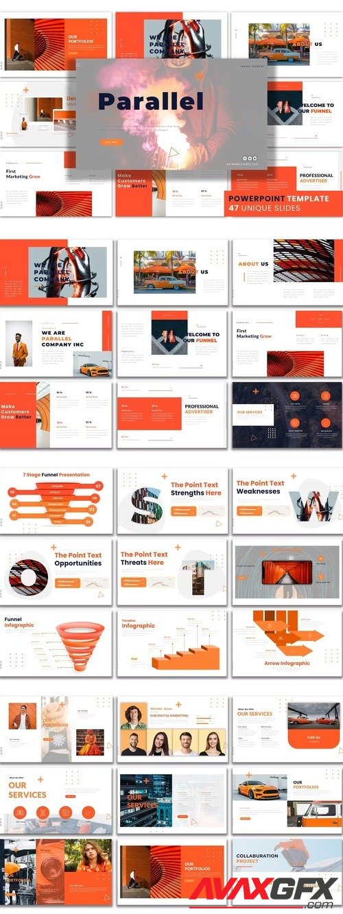 Parallel Slides - PowerPoint Presentation Template template