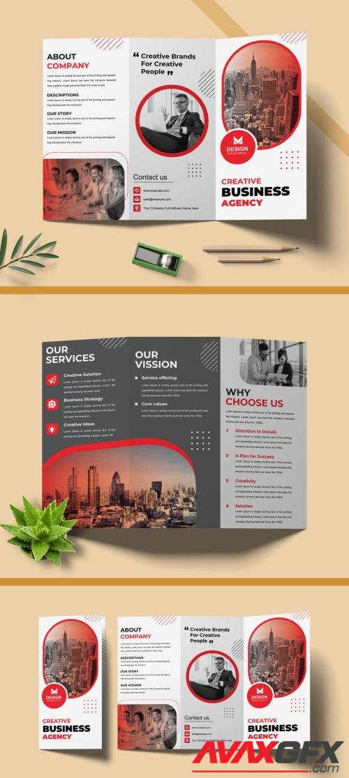 Adobestock - Trifold Brochure Design Layout 509182395