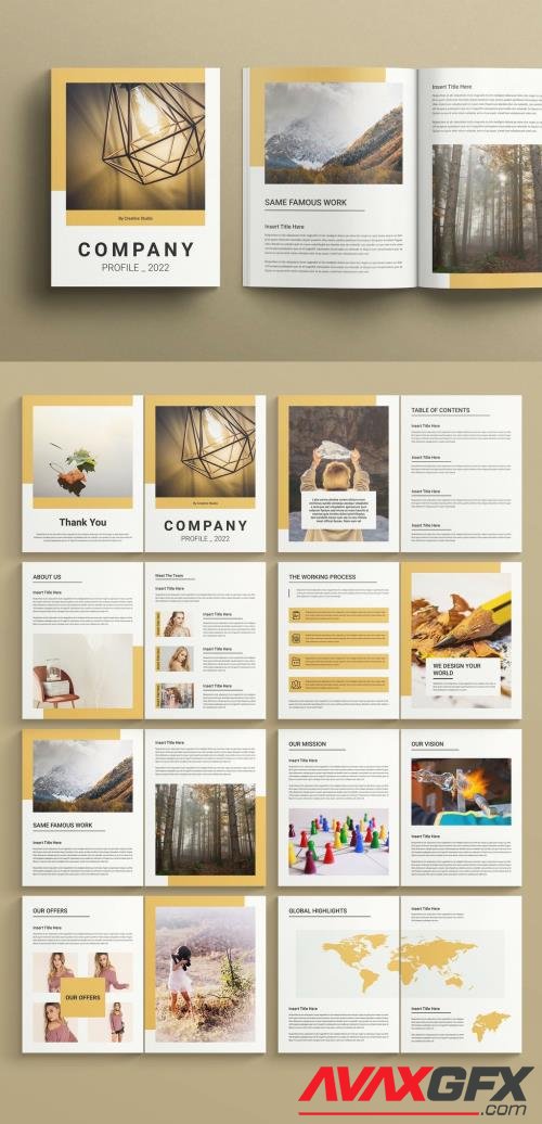 Adobestock - Company Profile Brochure Layout 518149086