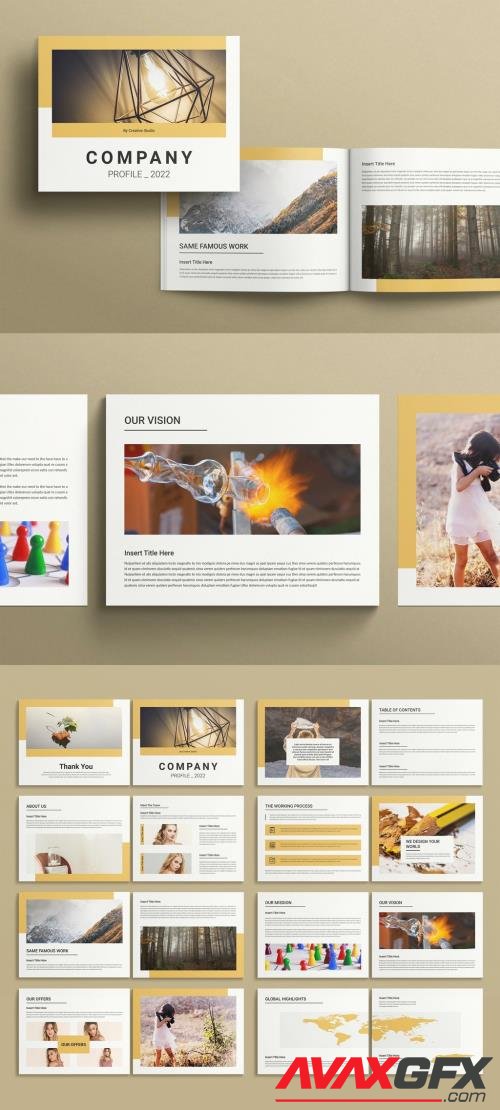 Adobestock - Company Profile Brochure Layout Landscape 518149085