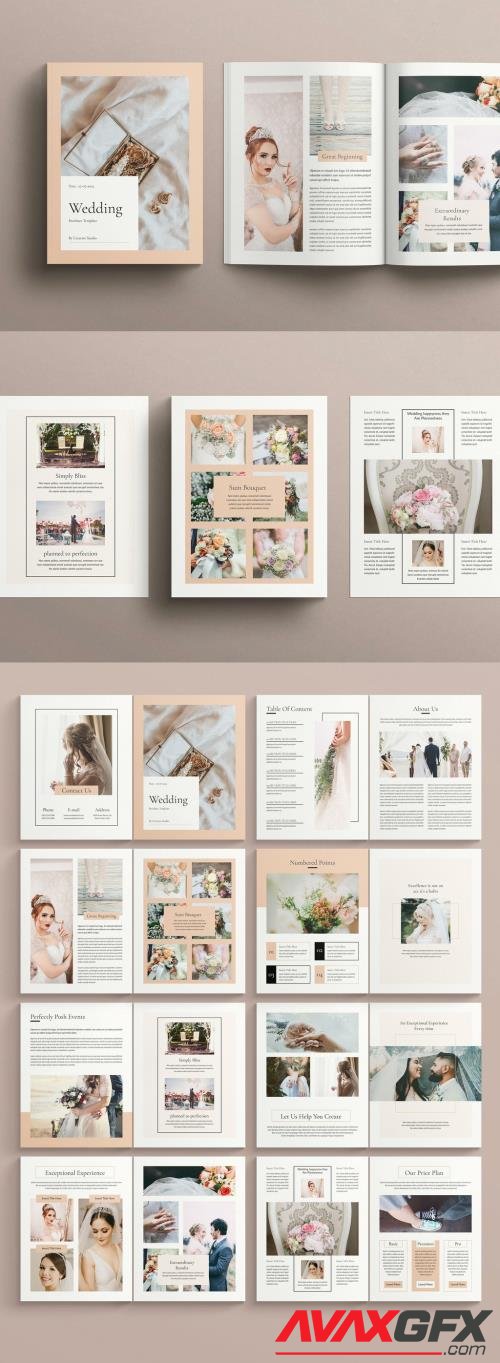 Adobestock - Wedding Brochure Layout 518149078